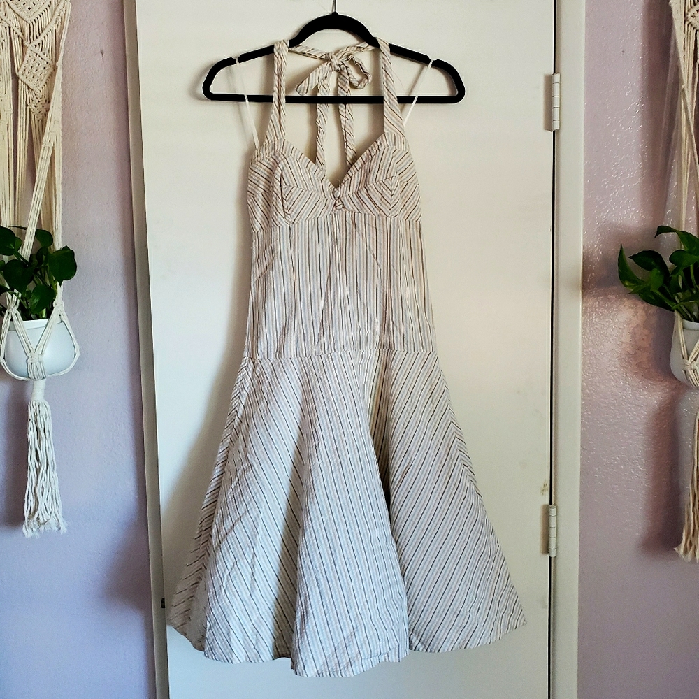 Striped Halter Sun Dress